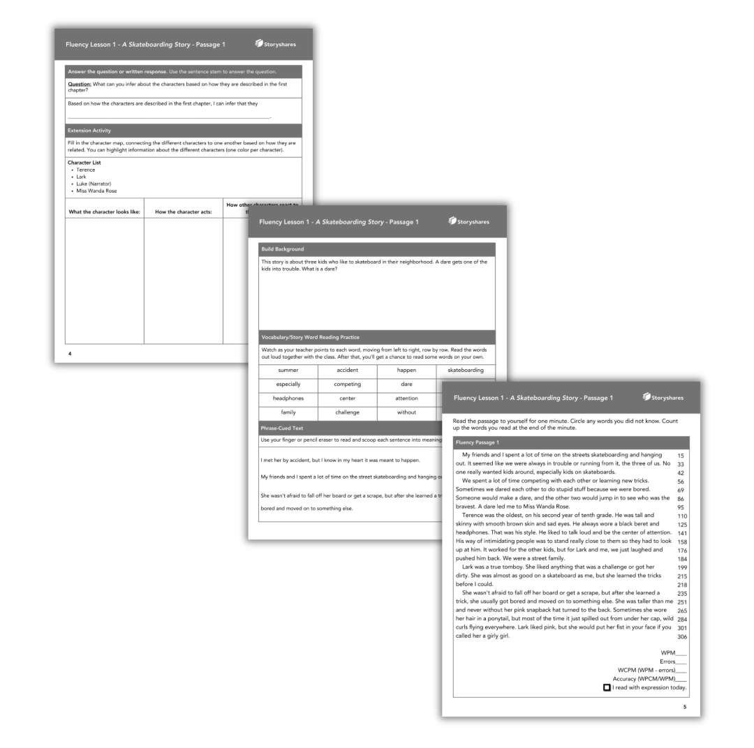 fluency workbook pages