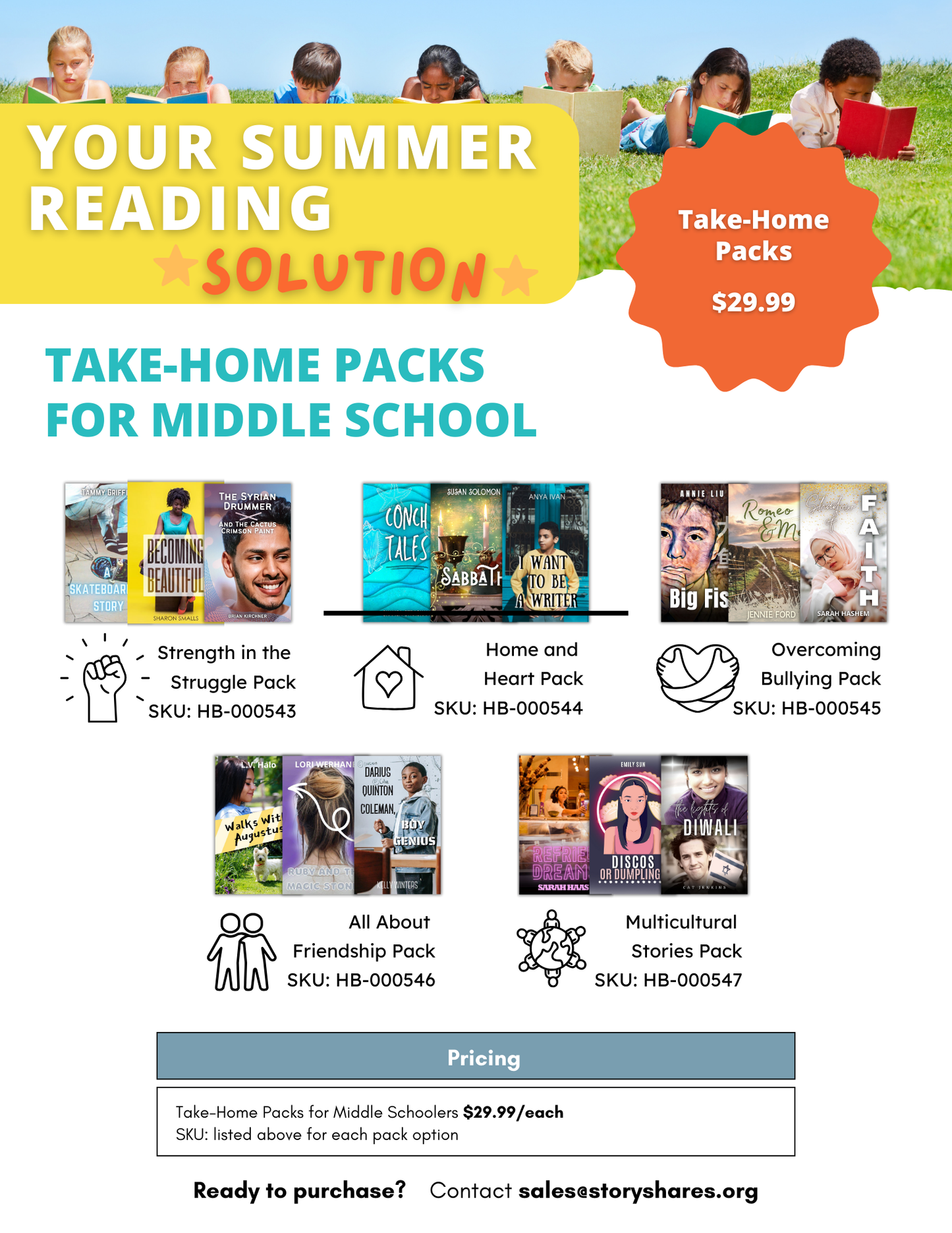 Take-Home Packs (for grades 3+)