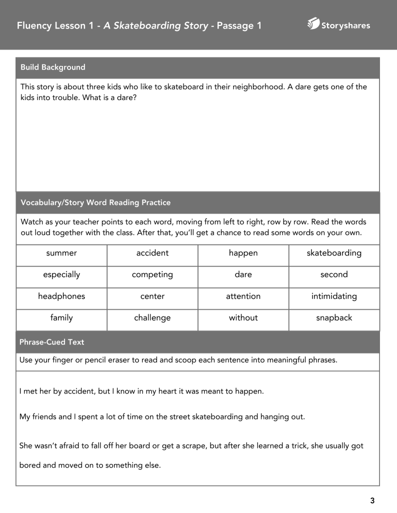 Student Fluency Workbook (Grades 6-12)