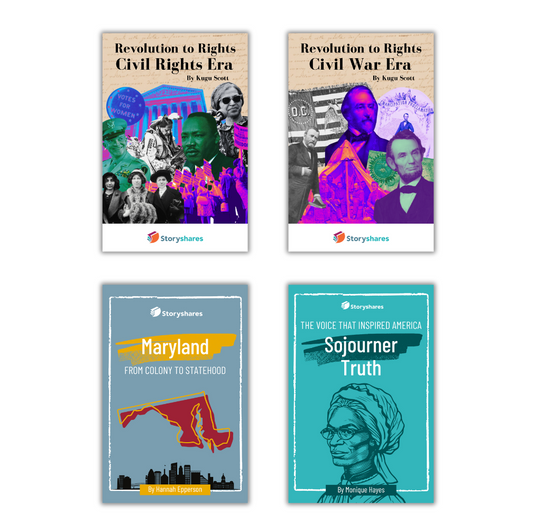 American History High-Low Book Bundle for middle and high school - image of 4 covers